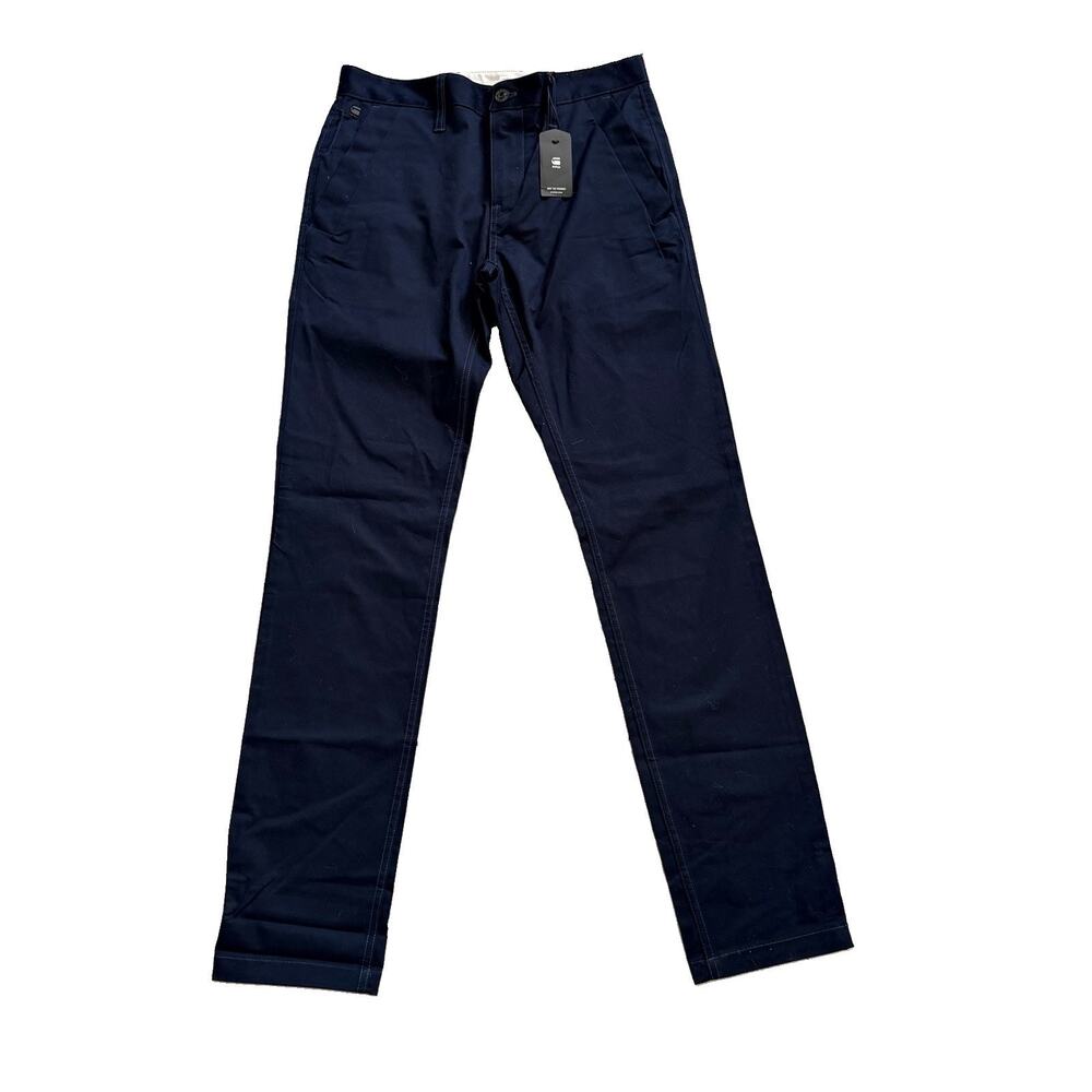 New G Star Raw Bronson Mazarine Blue Premium Micro Chino Twill Pants 31 x 34 NWT
